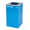 Alpine Industries 87 Gal. 3-Stream Steel Blue Green Recycling Bin and Black Trash Waste Station w Square Slot Lids ALP4450-BLK-KIT17 - alternate 7